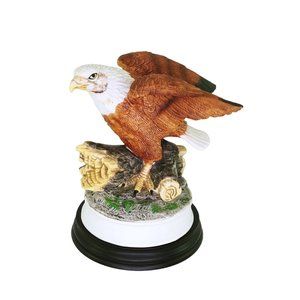 Eagle Figurine Americana "Birds In Flight" Collection Limited Series & Wood Base